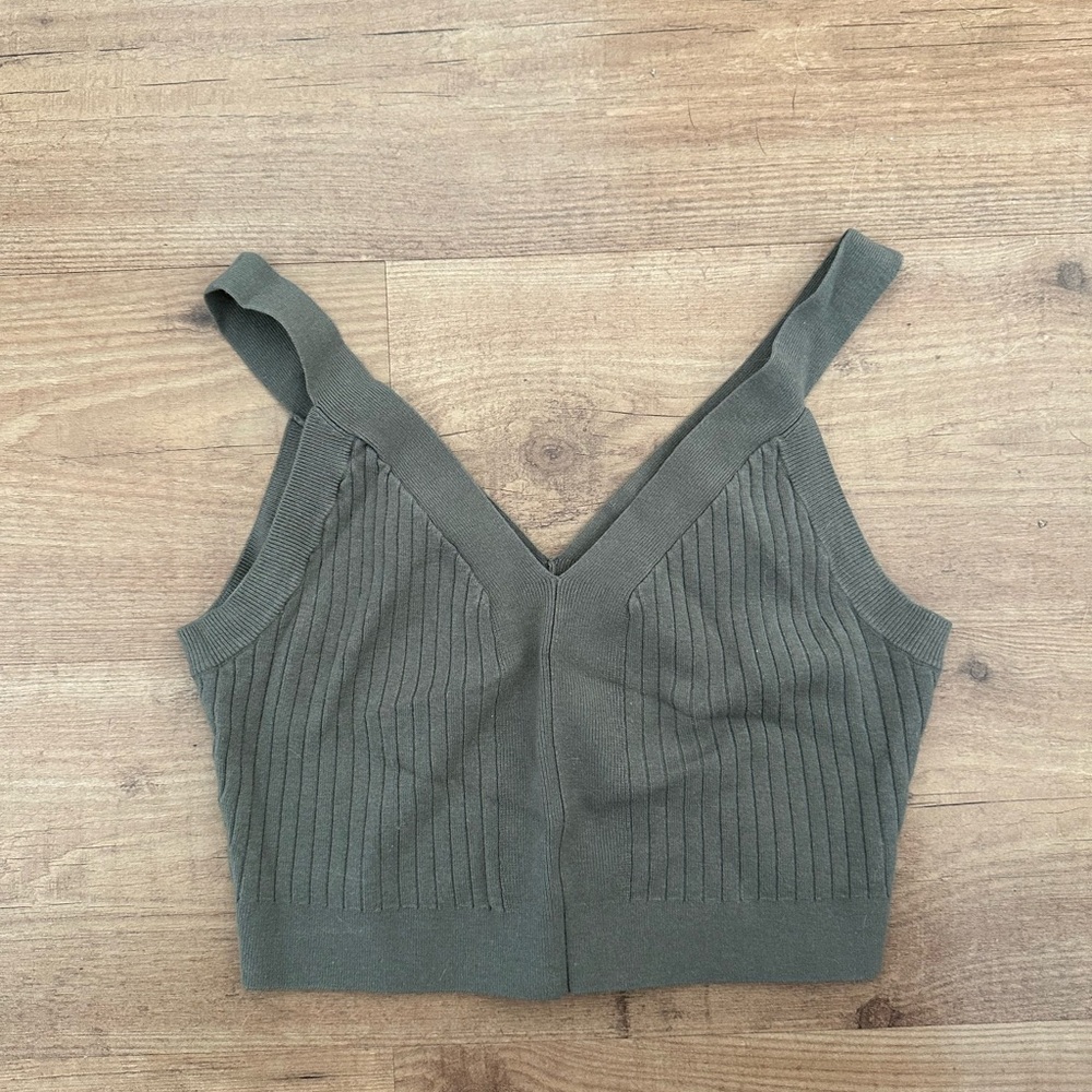Sage green H&M tank top